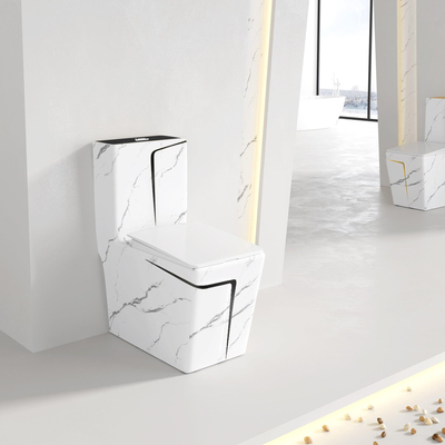 Quadrato di marmorizzazione standard americano di ADA Floor Standing Toilet Gold