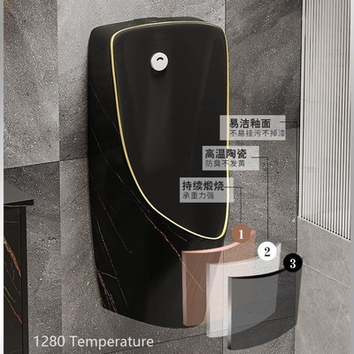 Colore nero dell'oro del bagno della toilette pubblica del marmo commerciale dell'orinale