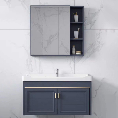 Vanità fissata al muro 80cm blu scuro del bagno rispettosa dell'ambiente