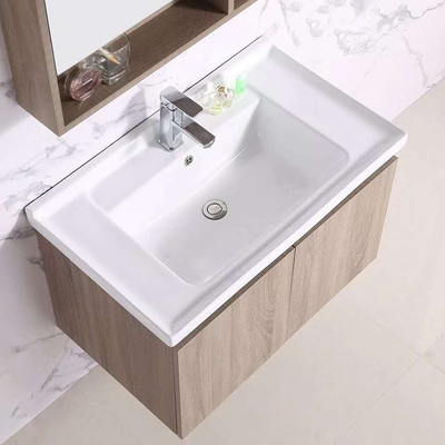 Parete di legno solida rispecchiata Hung Vanity Units dei Governi di bagno