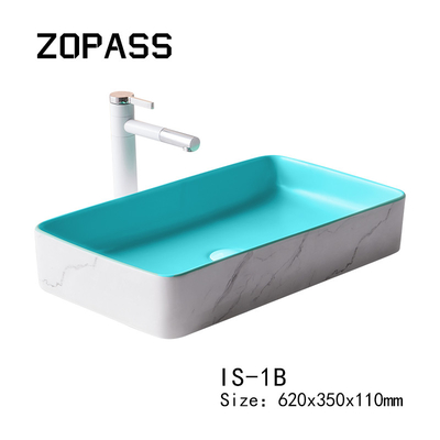 Lavandino ceramico del piedistallo del bagno del controsoffitto del bacino sanitario moderno degli articoli