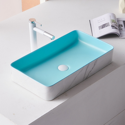 Lavandino ceramico del piedistallo del bagno del controsoffitto del bacino sanitario moderno degli articoli