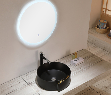 Bacino sanitario ceramico ovale Matte Black Bathroom Bowl Sinks degli articoli 9L