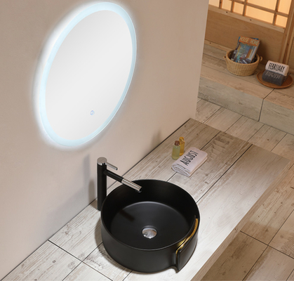 Bacino sanitario ceramico ovale Matte Black Bathroom Bowl Sinks degli articoli 9L
