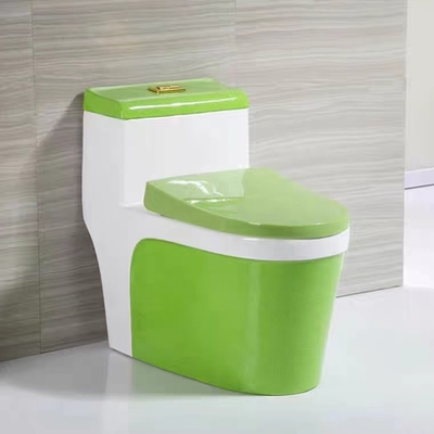 Toilette di un pezzo moderna sanitaria Colore verde blu rosso di 3L 6L Siphonic