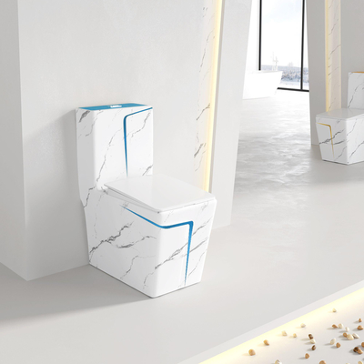 Quadrato di marmorizzazione standard americano di ADA Floor Standing Toilet Gold
