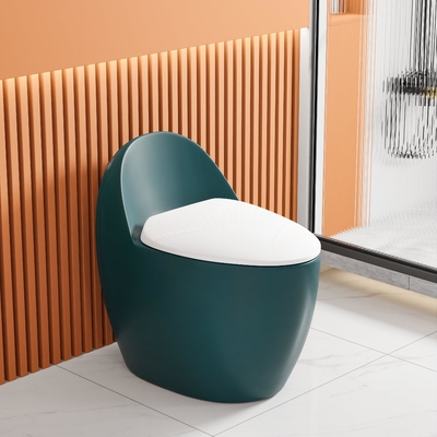Trappola ADA Comfort Height Toilet Siphon Jet Flushing di S a forma di uovo verde