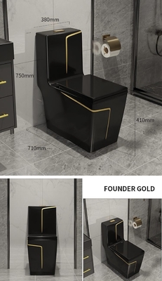 Glassa lucida miscela di lusso Pit Spacing della toilette del cassettone di 1 pezzo 220mm