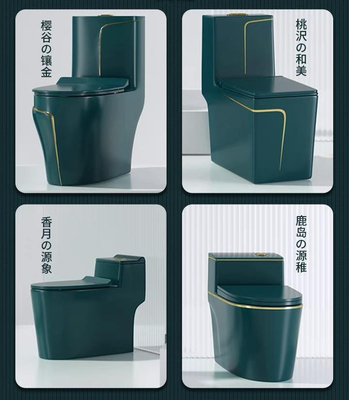 Le toilette ceramiche verdi dei bagni di Washdown quadrano Diamond Shape