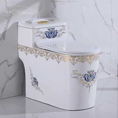 Il lusso di un pezzo della toilette di altezza della comodità di Siphonic ha placcato dorato