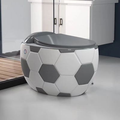 progettazione senz'acqua della scatola della toilette di un pezzo di Siphonic di sguardo di calcio 3D