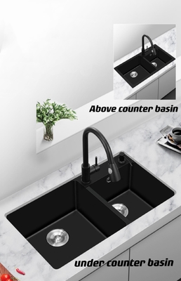 I lavandini di cucina di acciaio inossidabile di Undermount raddoppiano le ciotole profonde di 220mm