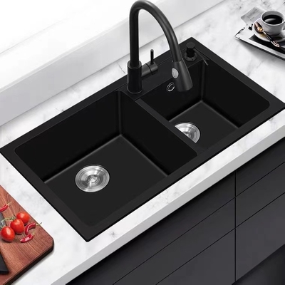 I lavandini di cucina di acciaio inossidabile di Undermount raddoppiano le ciotole profonde di 220mm