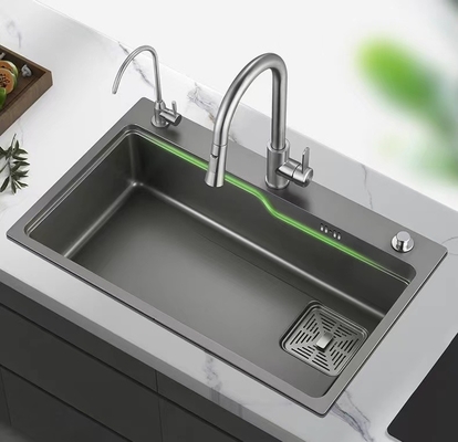 Lavandino di cucina fatto a mano della stazione di lavoro di spessore 3.5mm con il tagliere