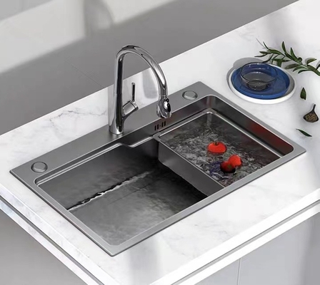 Lavandino di cucina fatto a mano della stazione di lavoro di spessore 3.5mm con il tagliere