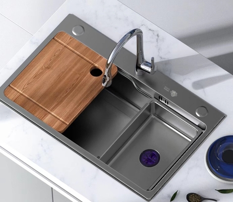 Lavandino di cucina fatto a mano della stazione di lavoro di spessore 3.5mm con il tagliere