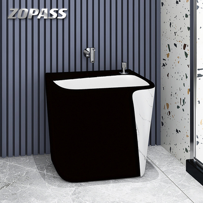 Rosa ceramico Grey For Floor Cleaning del nero del lavandino di zazzera della famiglia