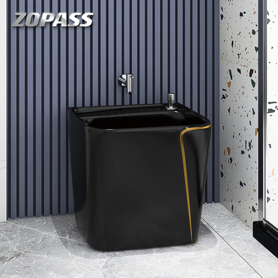 Rosa ceramico Grey For Floor Cleaning del nero del lavandino di zazzera della famiglia