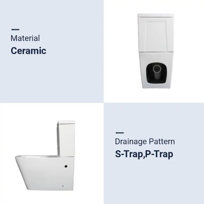 Toilette del WC di Pit Spacing 180mm della miscela e parete in due pezzi Hung Basin Set