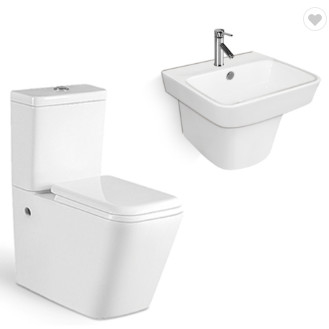 Toilette del WC di Pit Spacing 180mm della miscela e parete in due pezzi Hung Basin Set