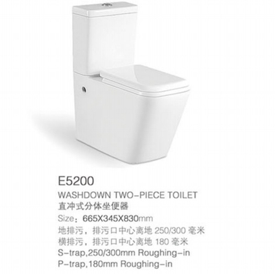 Toilette del WC di Pit Spacing 180mm della miscela e parete in due pezzi Hung Basin Set
