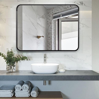 Metallo incorniciato di alluminio Matt Gold Color degli specchi del bagno di rettangolo LED