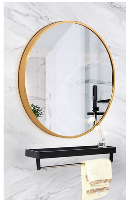 Lo specchio retroilluminato d'attaccatura della parete del salone dell'oro LED personalizza la decorazione