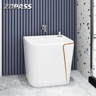 Lavabo sanitario del bambino degli articoli della ceramica del pavimento di zazzera del bacino domestico del lavandino