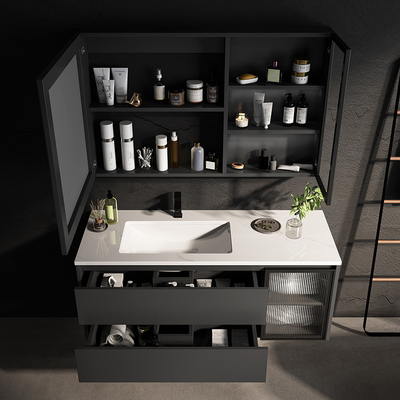 I Governi di bagno di legno solidi dello specchio 39in del LED innaffiano la vanità resistente