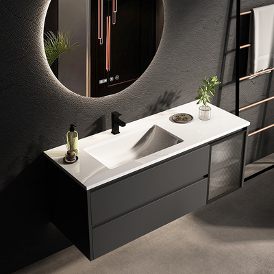 I Governi di bagno di legno solidi dello specchio 39in del LED innaffiano la vanità resistente