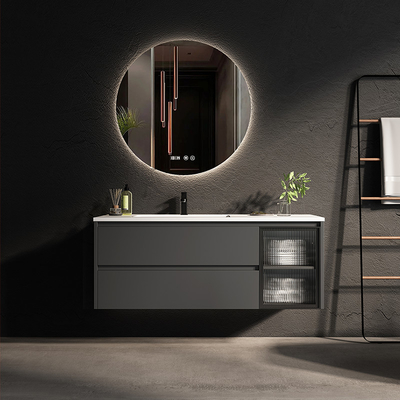 I Governi di bagno di legno solidi dello specchio 39in del LED innaffiano la vanità resistente