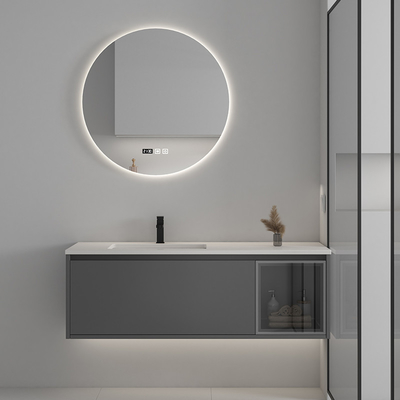 3 Governi di bagno di legno solidi delle porte con lo specchio del touch screen LED