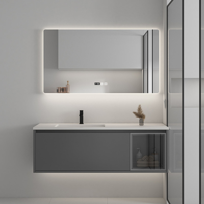3 Governi di bagno di legno solidi delle porte con lo specchio del touch screen LED