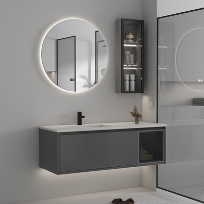 3 Governi di bagno di legno solidi delle porte con lo specchio del touch screen LED