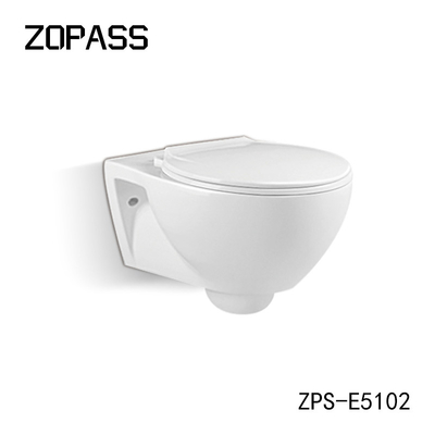 3L 6L Sedile WC a parete senza bordo P Sifone in ceramica di colore bianco