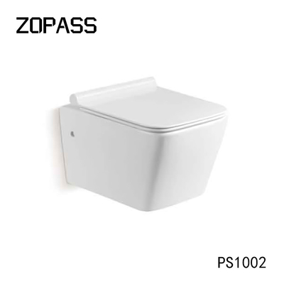Parete senza orlo Hung Toilet Gravity Flushing del compatto bianco di colore