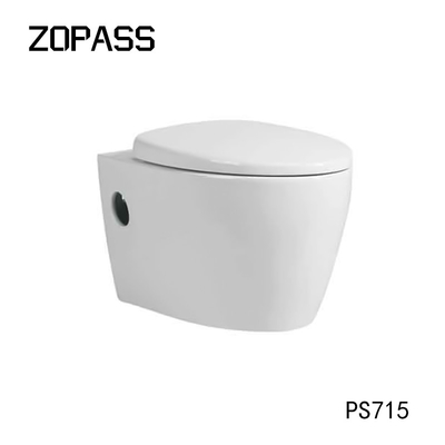 Parete ceramica senza cuciture lucida Hung Toilet Bowl Mix Pit che spazia 180mm