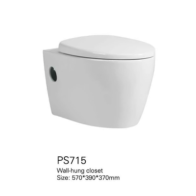 Parete ceramica senza cuciture lucida Hung Toilet Bowl Mix Pit che spazia 180mm
