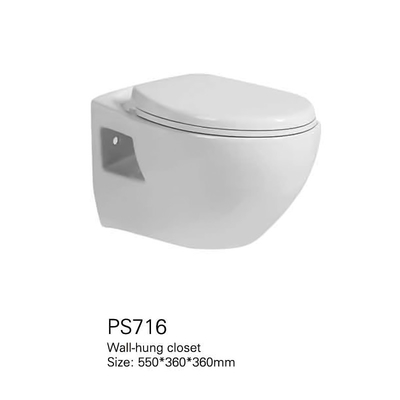 fissato al muro senza orlo delle toilette in due pezzi di economia di spazio di 650*350*805mm