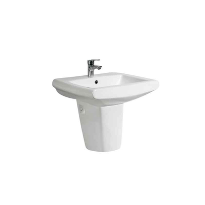Bacino diretto di Hung Basins Ceramic Semi Pedestal della parete del lavaggio della mano della fabbrica per il bagno