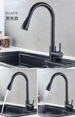 Estragga un rubinetto sanitario di 304 articoli caldo ed il rubinetto della cucina dell'acqua fredda