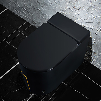 Articoli sanitari 615*360*455mm della toilette intelligente astuta nera di un pezzo