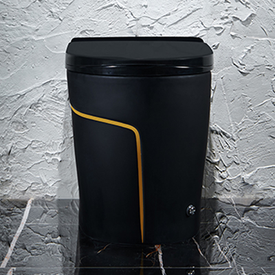 Articoli sanitari 615*360*455mm della toilette intelligente astuta nera di un pezzo