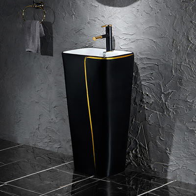 Un pezzo solo sanitario 525*430*860mm ceramico del bacino degli articoli con la toilette nera