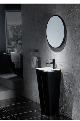 Un pezzo solo sanitario 525*430*860mm ceramico del bacino degli articoli con la toilette nera