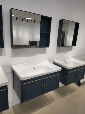 Vanità fissata al muro 80cm blu scuro del bagno rispettosa dell'ambiente