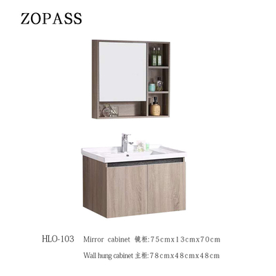 Parete di legno solida rispecchiata Hung Vanity Units dei Governi di bagno