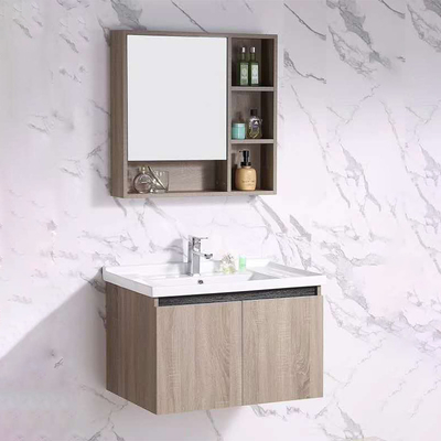Parete di legno solida rispecchiata Hung Vanity Units dei Governi di bagno