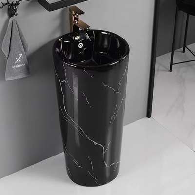 Colore nero del nastro dell'oro di forma del piedistallo 12L di progettazione antica ovale del bacino