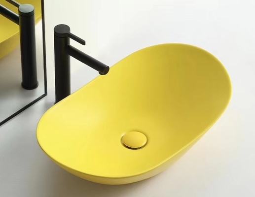 Lo stile moderno sopra il contro giro del bacino modella Matte Yellow Color